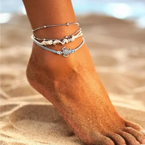 “Saltwater Life” SeaTurtle/Dolphin Anklet/Bracelet - Picture 3 of 9